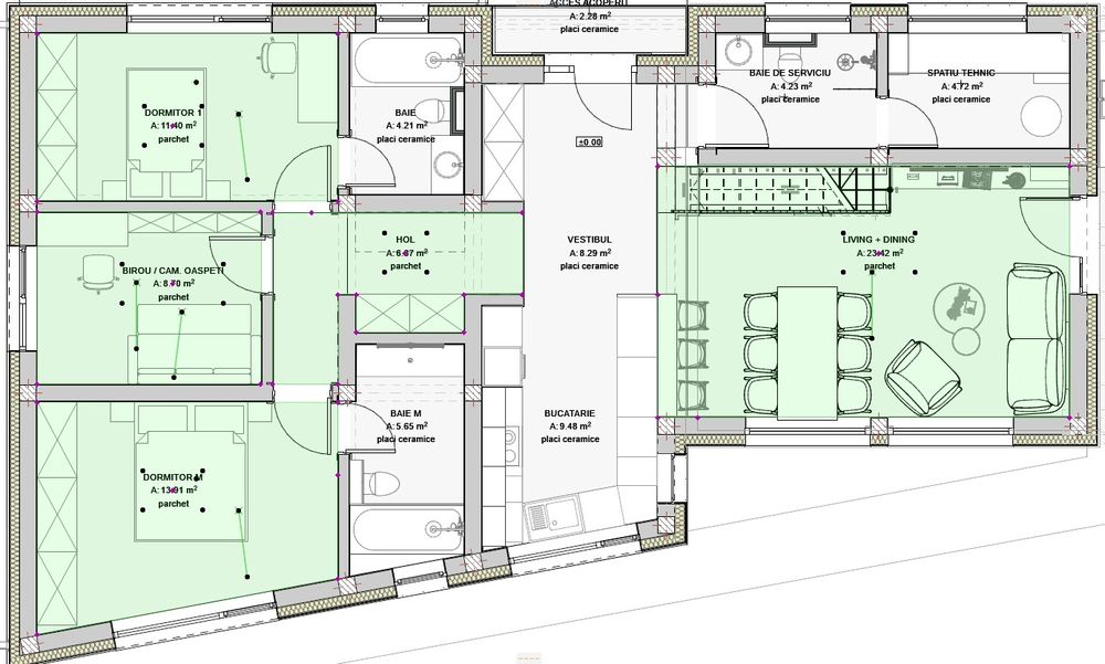 Casa NZEB la intrare în Gilau