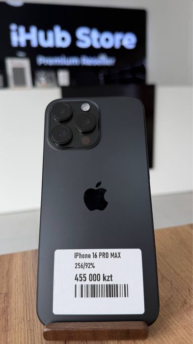 IPhone 16 Pro Max 256gb/92% black Айфон 16 Pro Max 256gb/92% қара