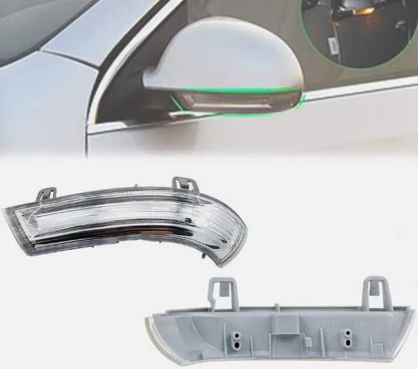 Мигачи огледало бял LED Volkswagen Golf Sharan Passat Skoda Комплект
