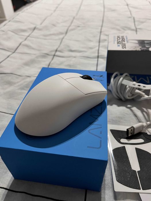 Гейминг мишка Lamzu - MAYA X 8K, оптична, безжична, бяла