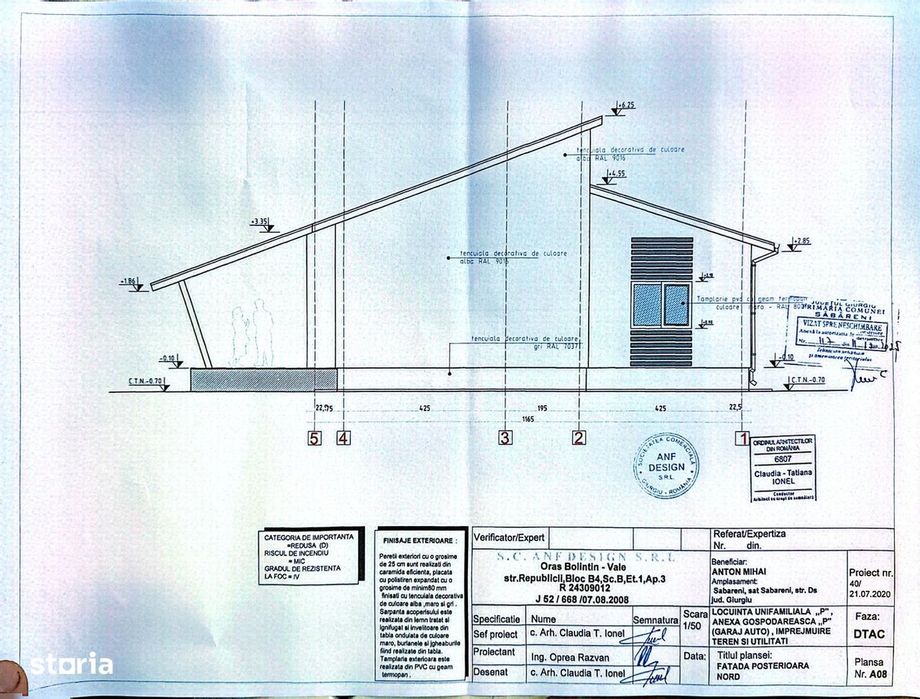 Teren de vanzare cu fundatie casa construita, utilitati disponibile