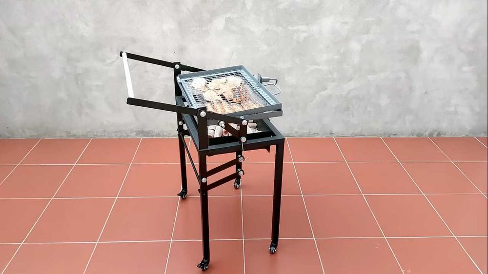 Барбекю с въртяща се скара и пълен контрол над огъня!