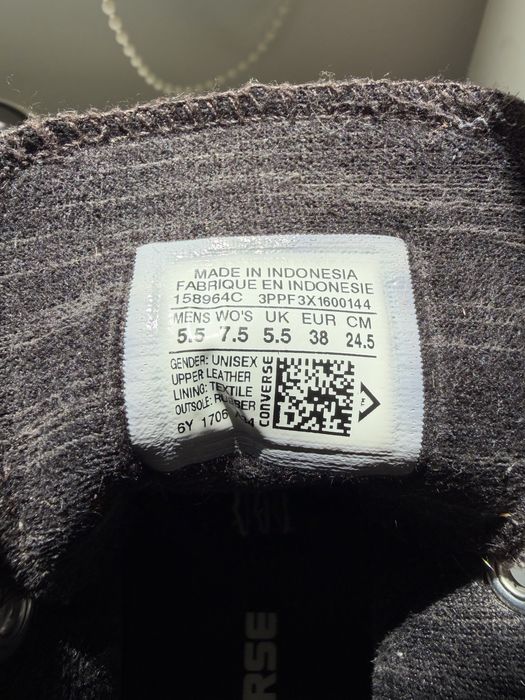 Ghete Converse All Star din Piele Gri Mărimea 38 (24.5 cm) Stare Excelentă