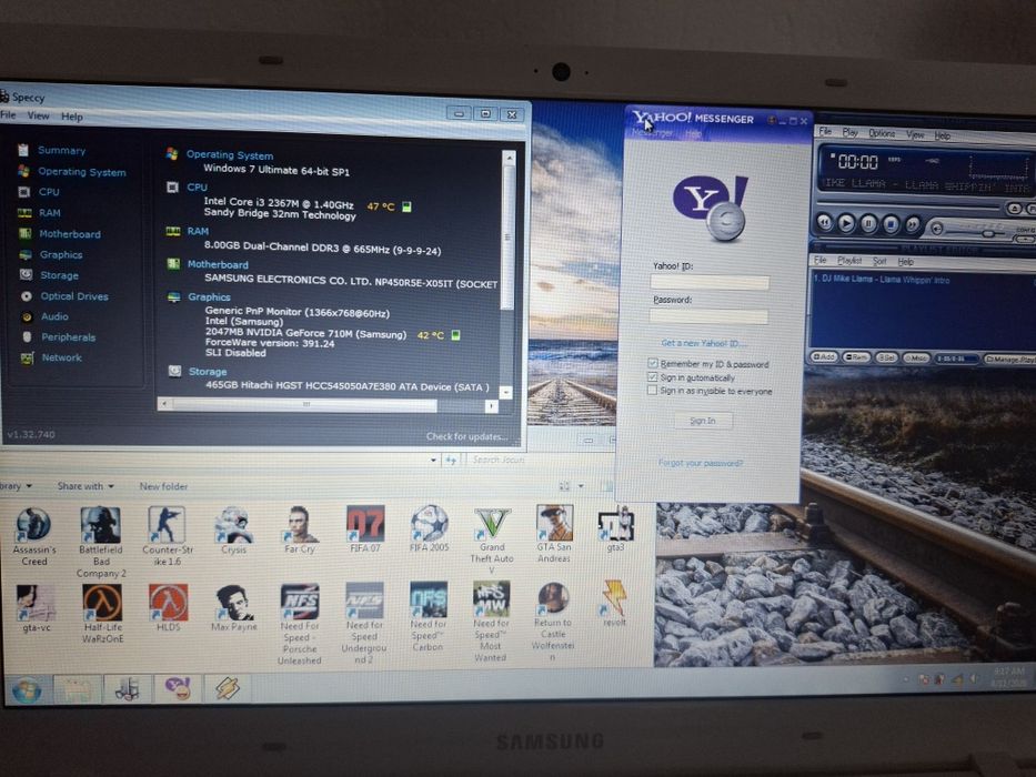 Laptop gaming Samsung cu jocuri instalate Gta 5,Fifa,Nfs