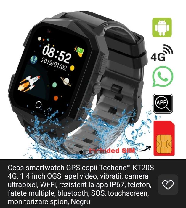 Ceas copil cu sim si gps