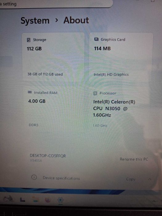 Vand Laptop Asus A540S