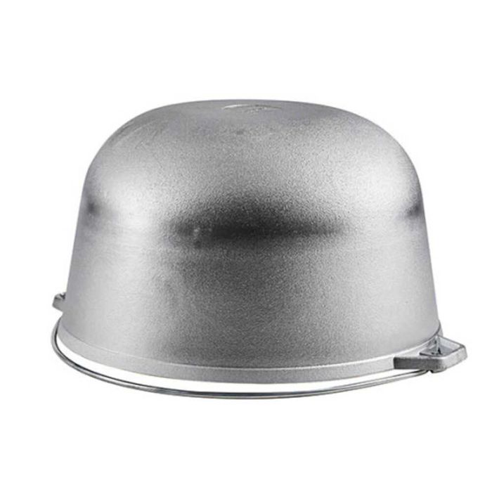 Ceaun aluminiu alimentar cu capac 16.5 litri fund plat gros D36cm H22c