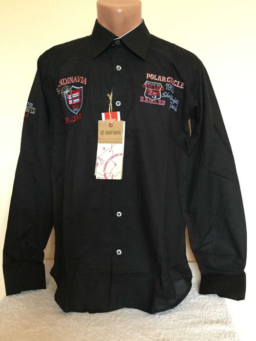 НОВА черна мъжка памучна риза CAMP DAVID размер M от Германия