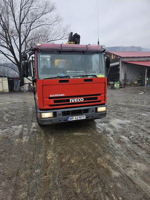Vand iveco eurocargo 10 t 150cp basculabil macara forestiera