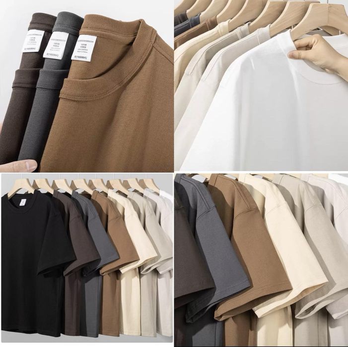 Базовые футболки, чистый плотный хлопок.