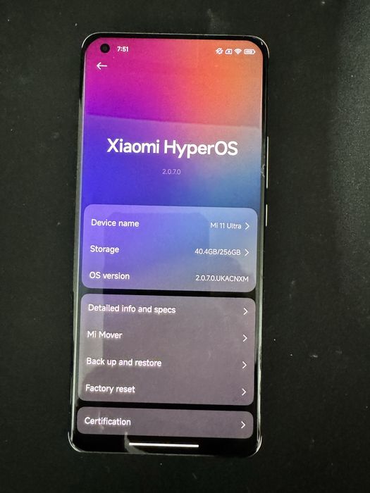 Smartphone Xiaomi Mi 11 ultra 256gb