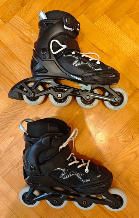 OXELO детски фитнес ролери FIT3, черно, 35/38