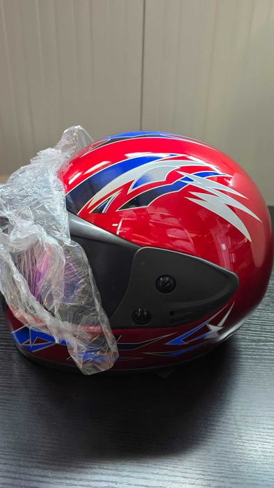 Casca Moto/Scuter/ATV, viziera dubla, marime universala, Rosu