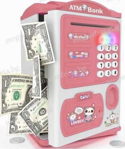 Детска Касичка Сейф за Банкноти и Монети с Парола и Пръстов Отпечатък