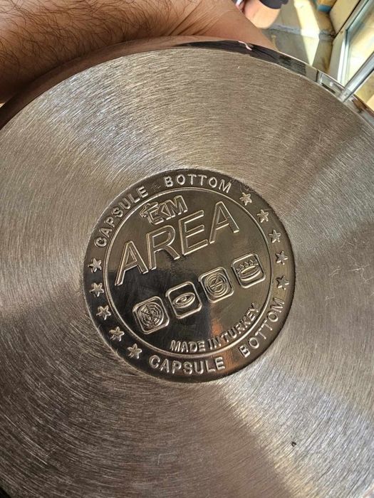 Комплект от три тенджери ИНОКС AREA с турско качество и ТРОЙНО дъно за