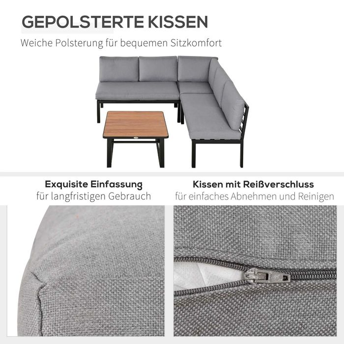 Градински комплект Outsunny за 4 души