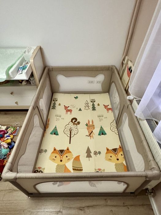 Tarc de Joaca Lionelo Willow 127x187 + Covor Joaca Spuma