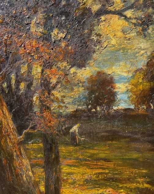 "DUPA VREASCURI" Tablou f VECHI, ulei gros/pz, semnat 74x54cm+R SUPERB