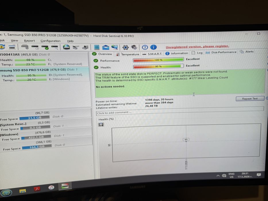 Samsung SSD 850 PRO 512 MB