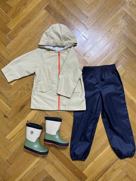 Jacheta zara si Pantaloni impermeabili copii 104cm Dechlaton