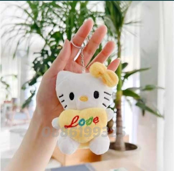 Плюшена играчка Hello Kitty Ключодържател, Мек ключодържател Кити