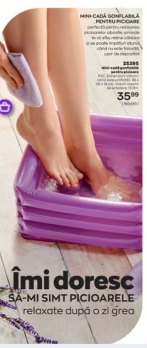 Mini cada gonflabila pentru picioare, Avon