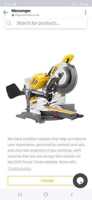 DeWalt DHS780N Cordless 54v Flexvolt 305mm Mitre