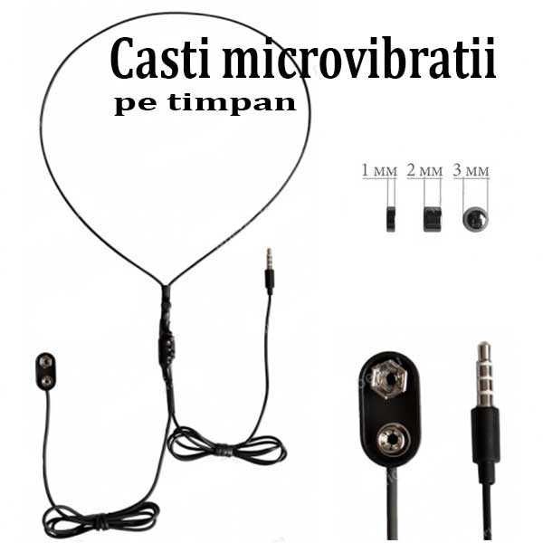 Handsfree de copiat cu microvibratii pe timpan sisteme casca magnet