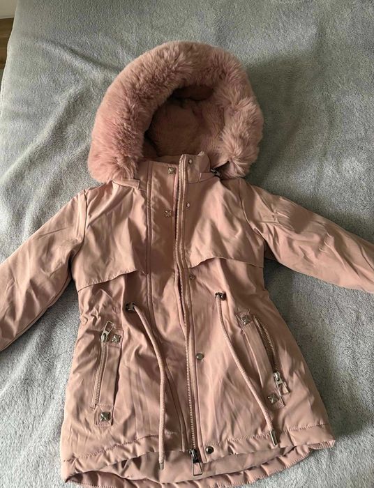 ДЕТСКО ЗИМНО ЯКЕ ЗА МОМИЧЕ, 4-5 ГОДИНИ - ТОПЛО, МЕКО, КАТО НОВО