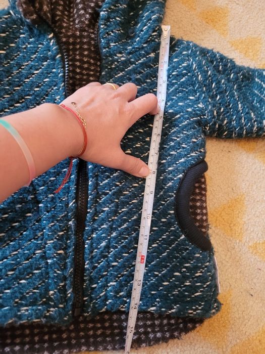 Set din lână fiartă reversibila, 800 GSM, 12 18 luni,