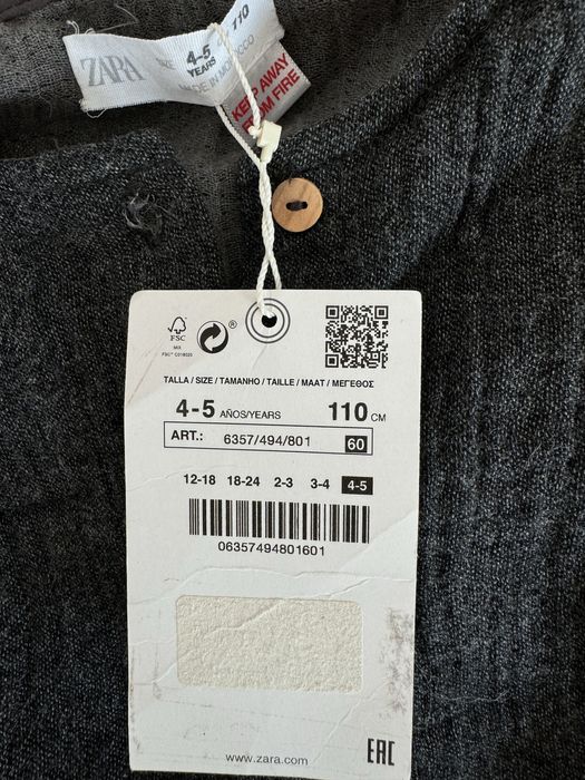 Bluza noua fete, Zara, 4-5 ani