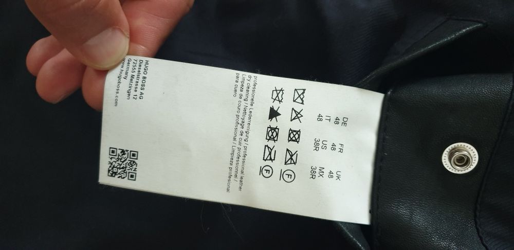 Hugo Boss HUGO Jendricks Leather Jacket Mens/ М ОРИГИНАЛ! Ест. кожа!