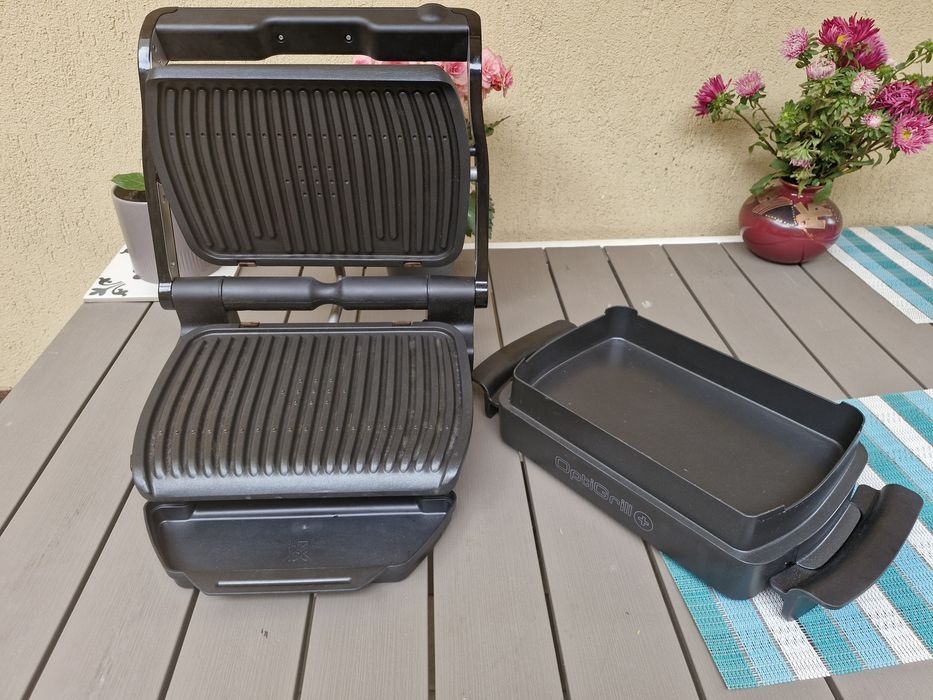 Grătar electric Tefal OptiGrill + tavă Pizza Snacking  & Baking