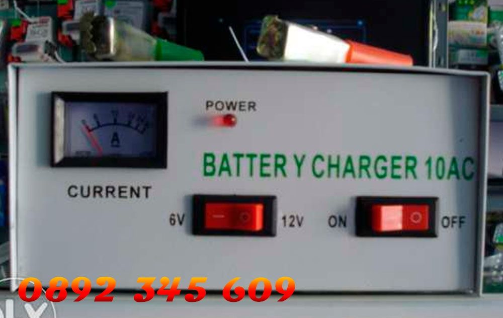 НОВО Зарядно устройство за акумулатор за автомобил кола 6V / 12V 10AMP