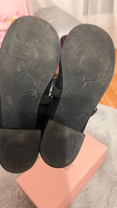 Детски туфли Pretty Ballerinas 29 размер, уголеменени. Като нови.