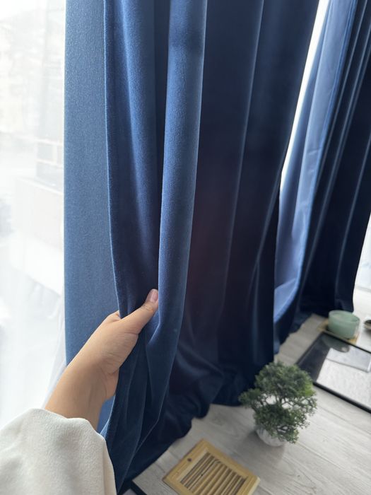 4 bucati de draperii albastru roial blackout