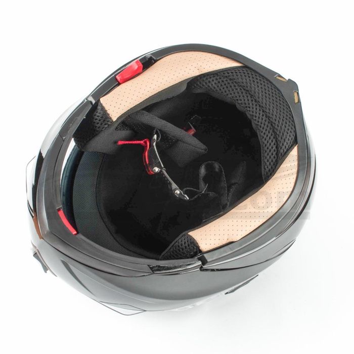 Модуларна каска hd a16 black + вградени тъмни очила