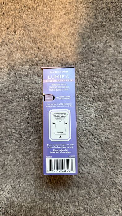 Lumify Bausch + Lomb Preservative Free (20 doze)