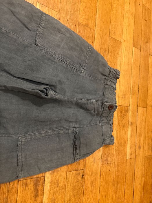 Zara тъмно зелен ленен панталон размер 116