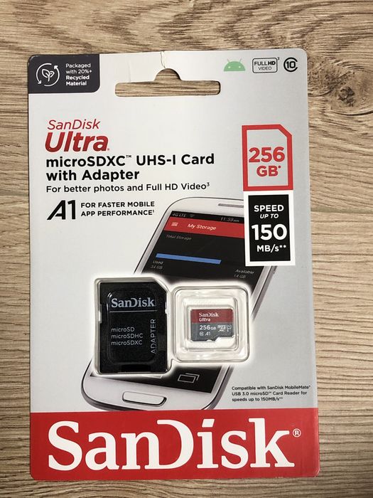 MicroSDXC Sandisk Ultra 64,128,256 si 512 Gb