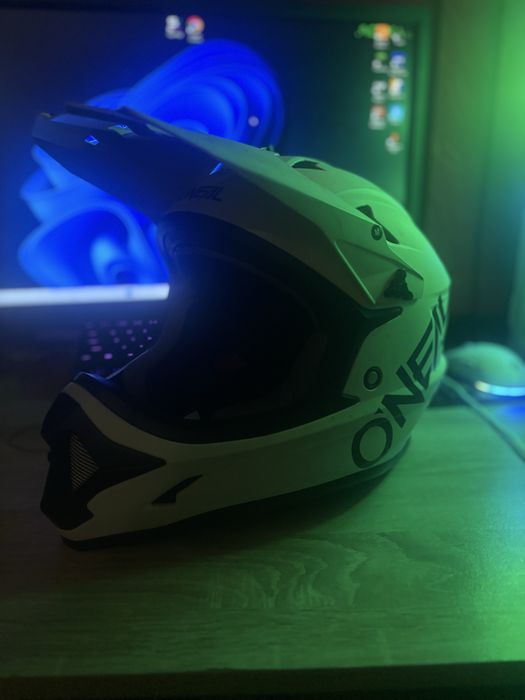 mtb full face каска o’neal solid v25 white
