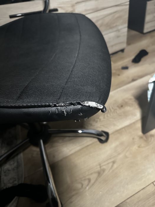 Vand scaun de birou ergonomic kring walter, cu tetiera, stofa+piele ecologica, negru