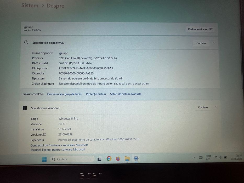 Laptop Acet Aspire 3 A315-59-50DK