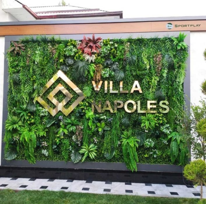 Dachalraga gazon va Gul devor