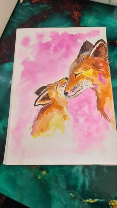 Рисунки акварель