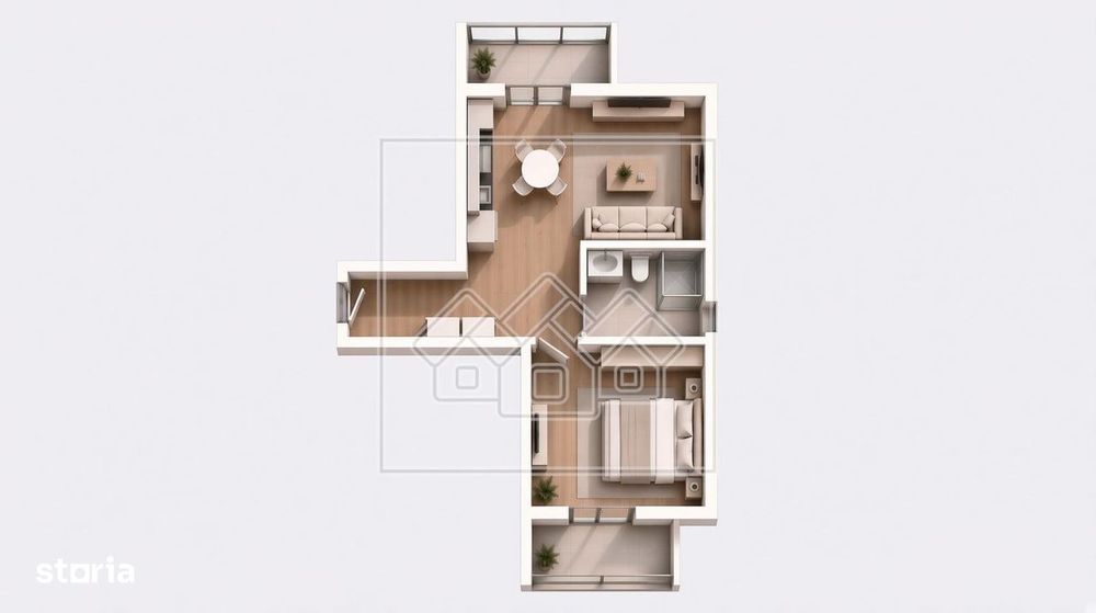 Ap 2 camere, 2 balcoane, gradina - Ciresica — fotografia 1