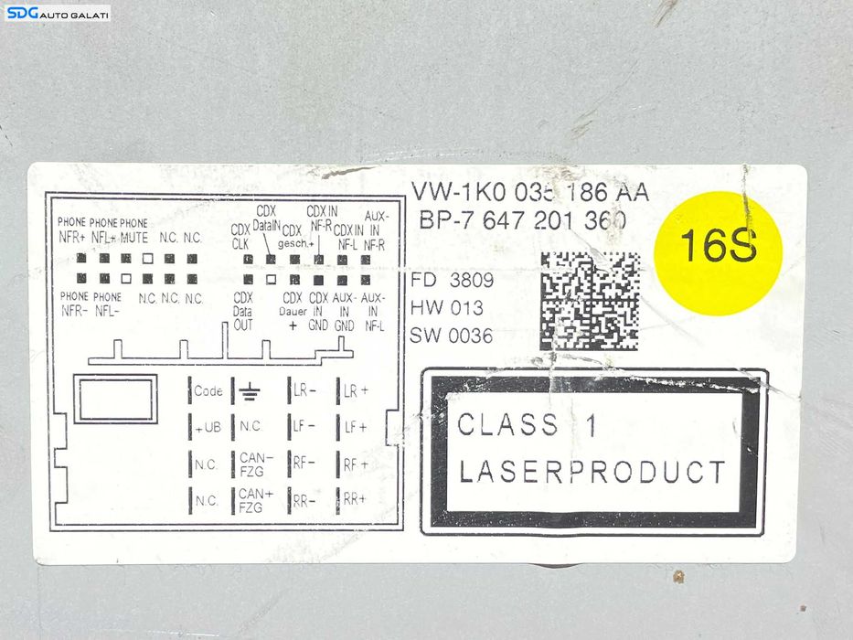 Unitate Radio CD Player RCD 310 Volkswagen Passat B6 2005 - 2010 Cod 1K0035186AA [L3084]