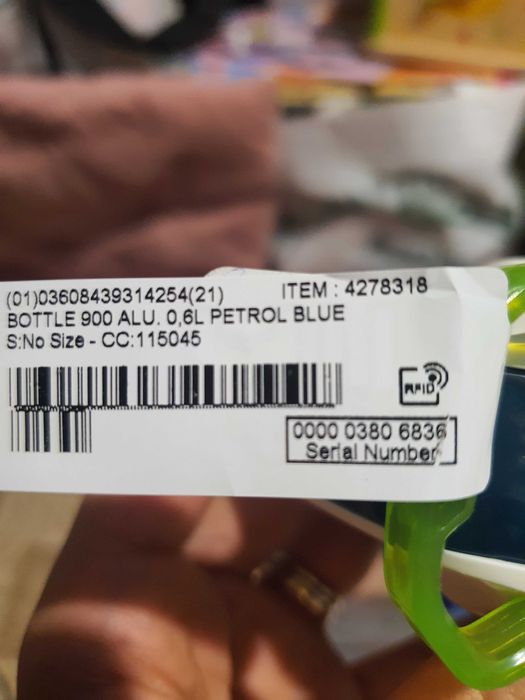 Bidon de apa 0.6 l cu pai