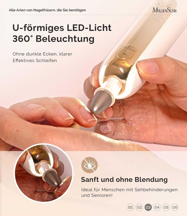 Pila de unghii electrica reincarcabila, 8 in 1, 5 viteze