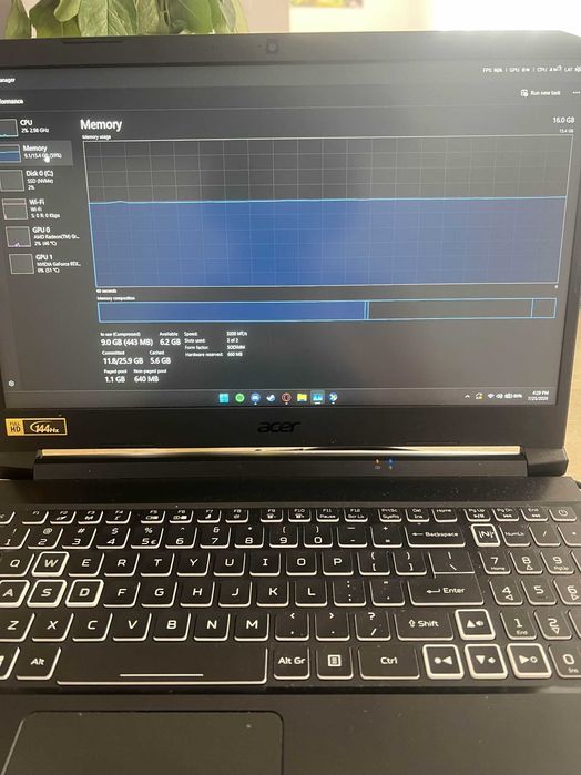 Laptop Acer Nitro 5 an515-45 AMD Ryzen 7 5800H RTX 3070 8GB